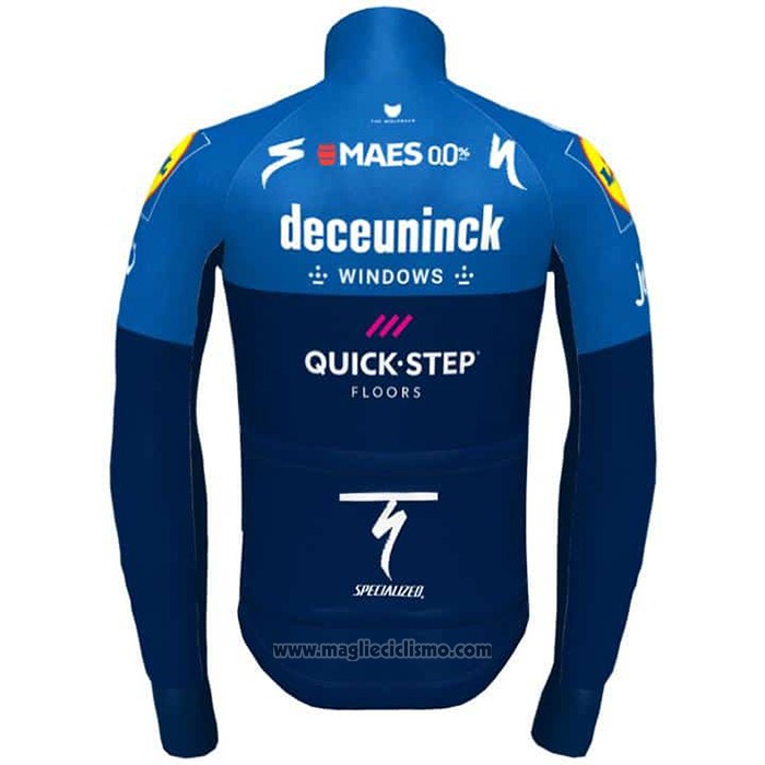 2021 Abbigliamento Ciclismo Deceuninck Quick Step Blu Manica Lunga e Salopette